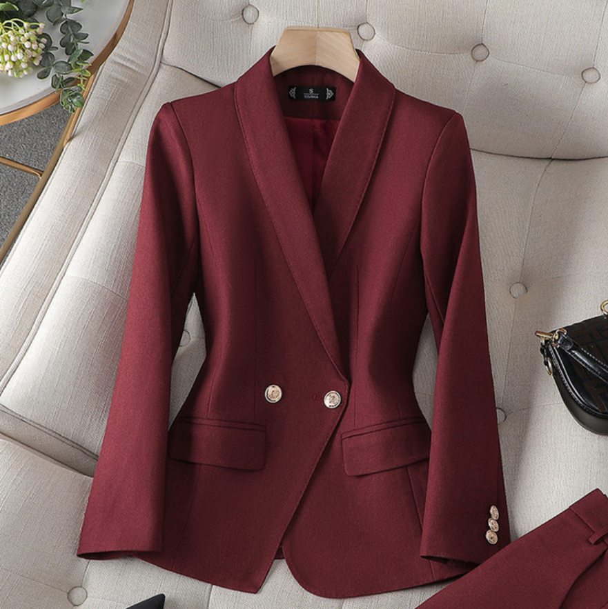 Isolde | Tweed-Look Blazer &amp; Pants Co-ord Set