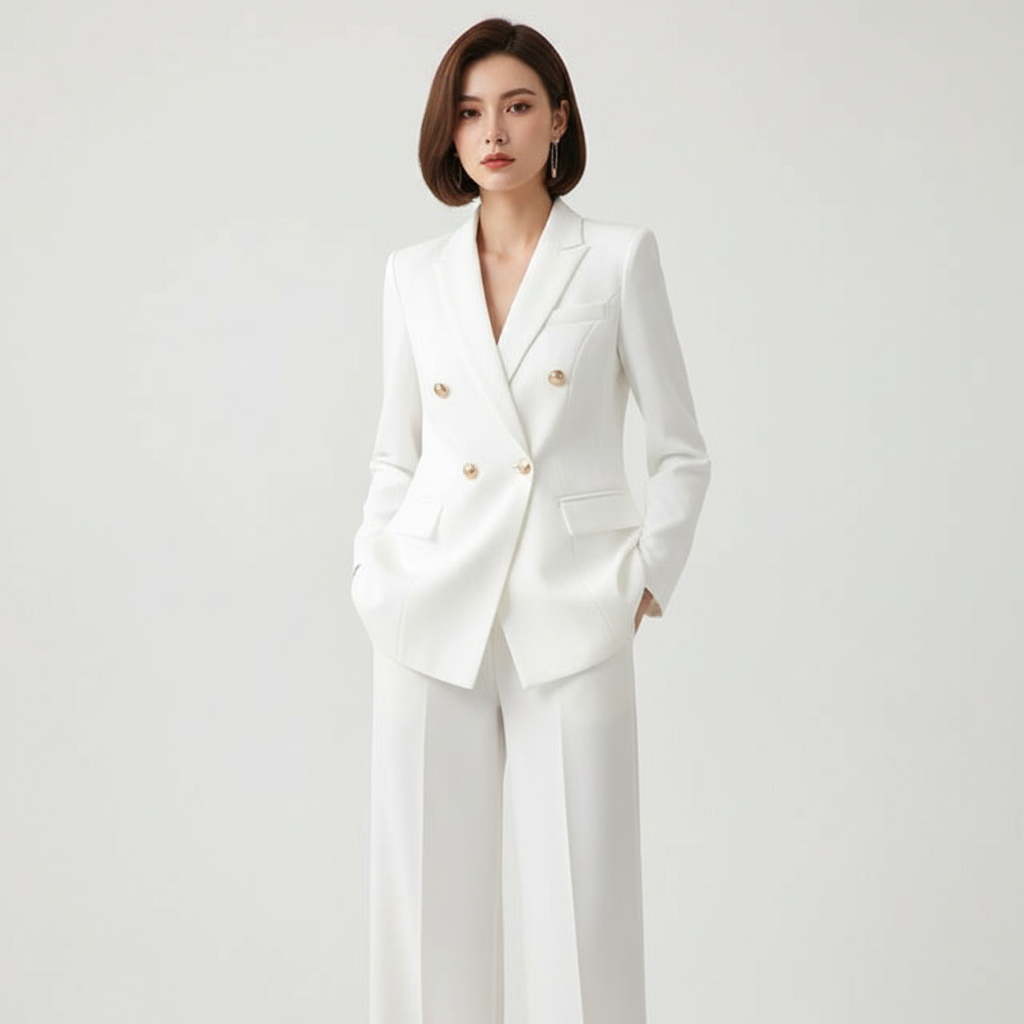 Camille | Tailored Blazer &amp; Wide-Leg Pant Set