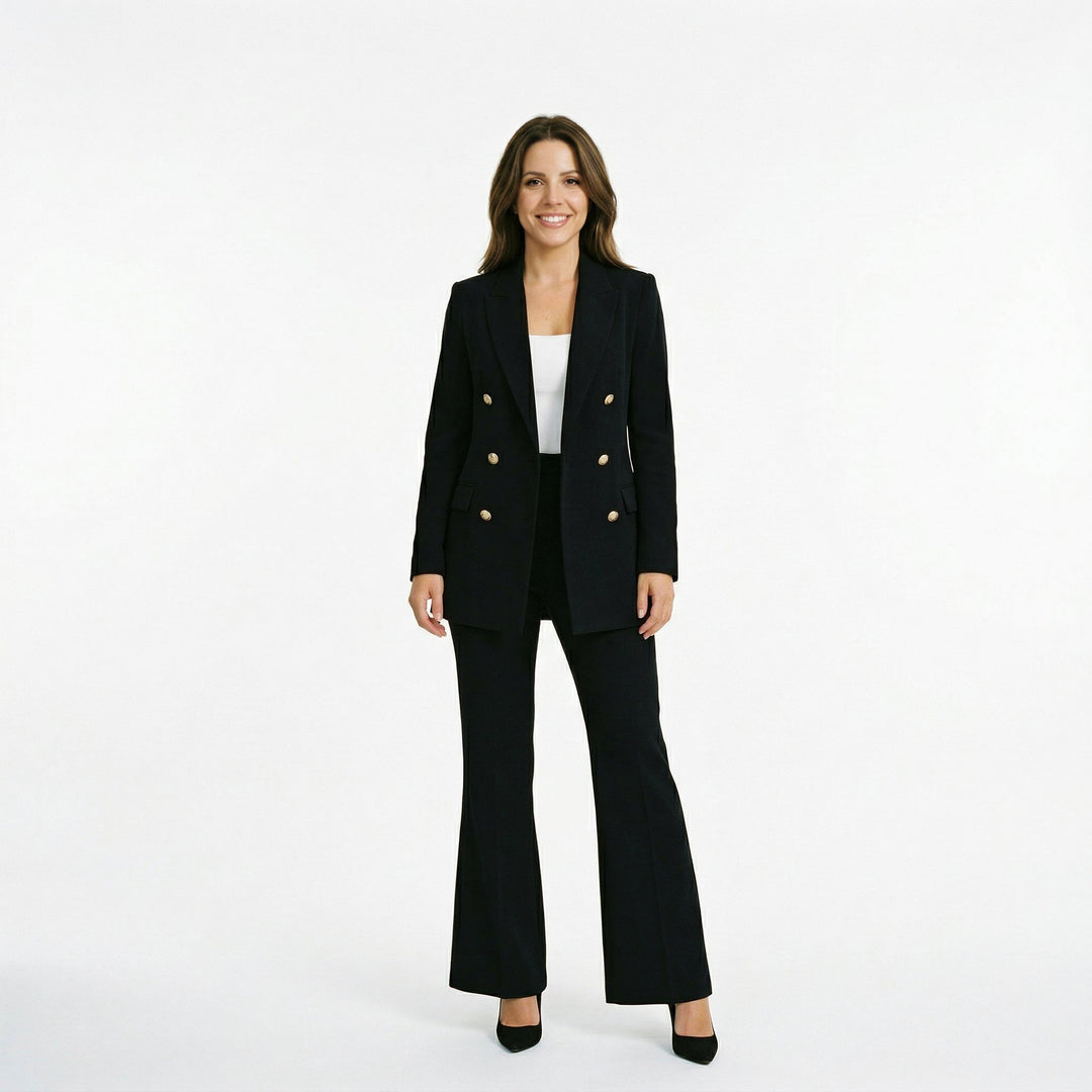 Orla | Long Jacket &amp; Flared Pants Suit Set