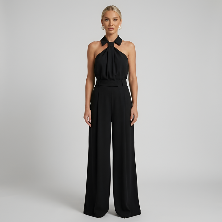 Ines | Halter Neck Wide-Leg Jumpsuit