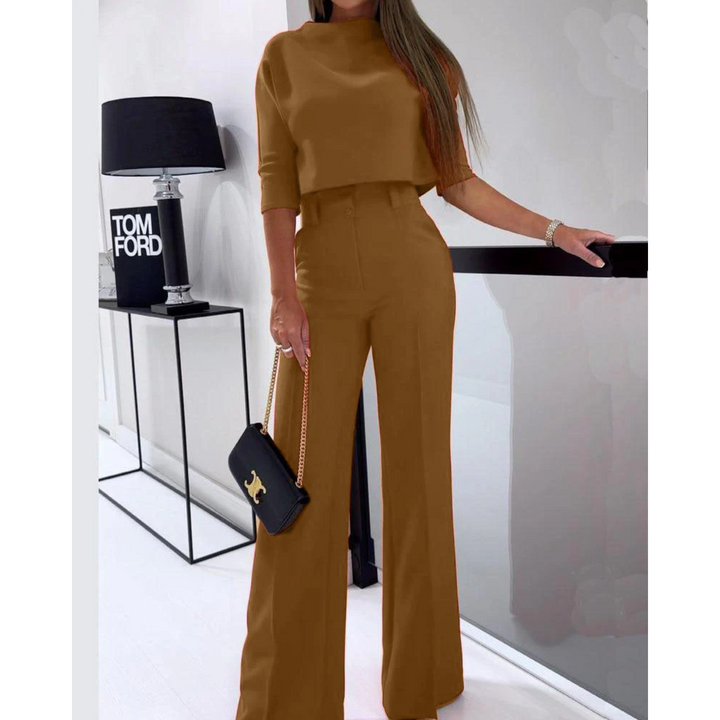 Cora | Cropped Blazer Wide-Leg Pant Set