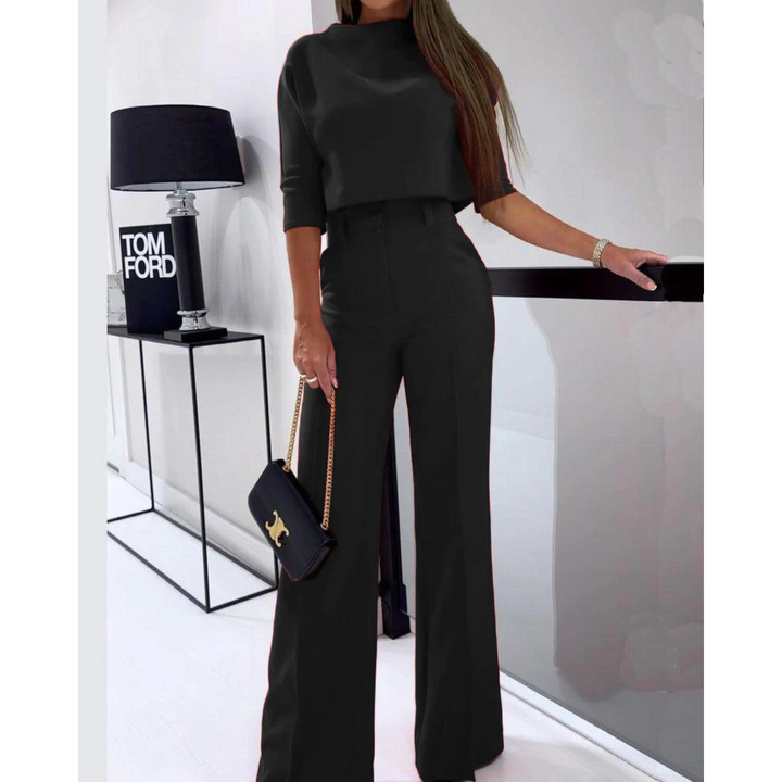 Cora | Cropped Blazer Wide-Leg Pant Set