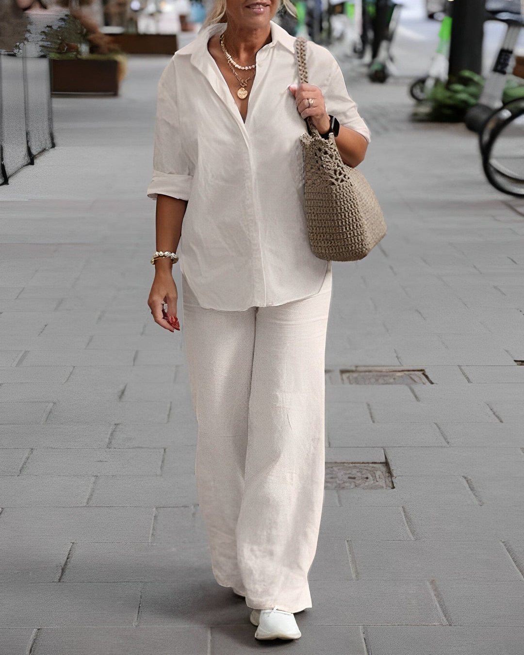 Ottavia | Lightweight Blouse &amp; Wide-Leg Pant Co-ord Set