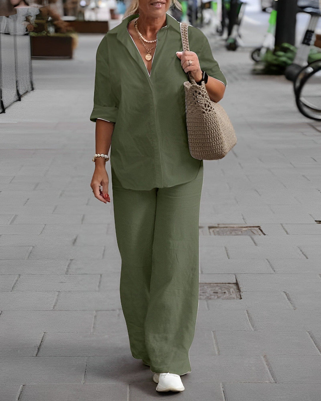 Ottavia | Lightweight Blouse &amp; Wide-Leg Pant Co-ord Set