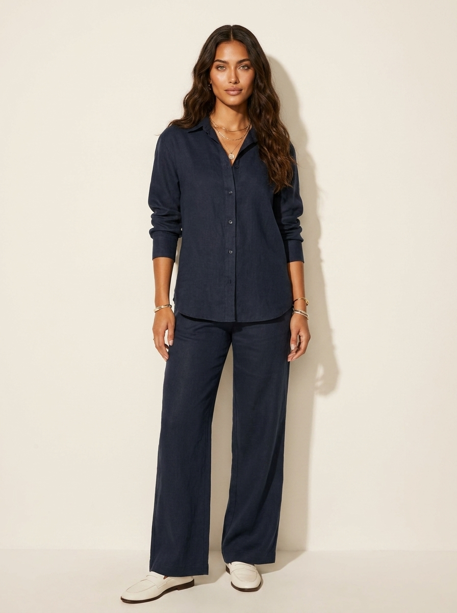 Ottavia | Lightweight Blouse &amp; Wide-Leg Pant Co-ord Set