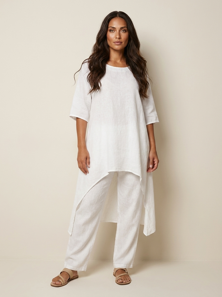 Soraya | Linen-Look Wide-Leg Co-ord Set
