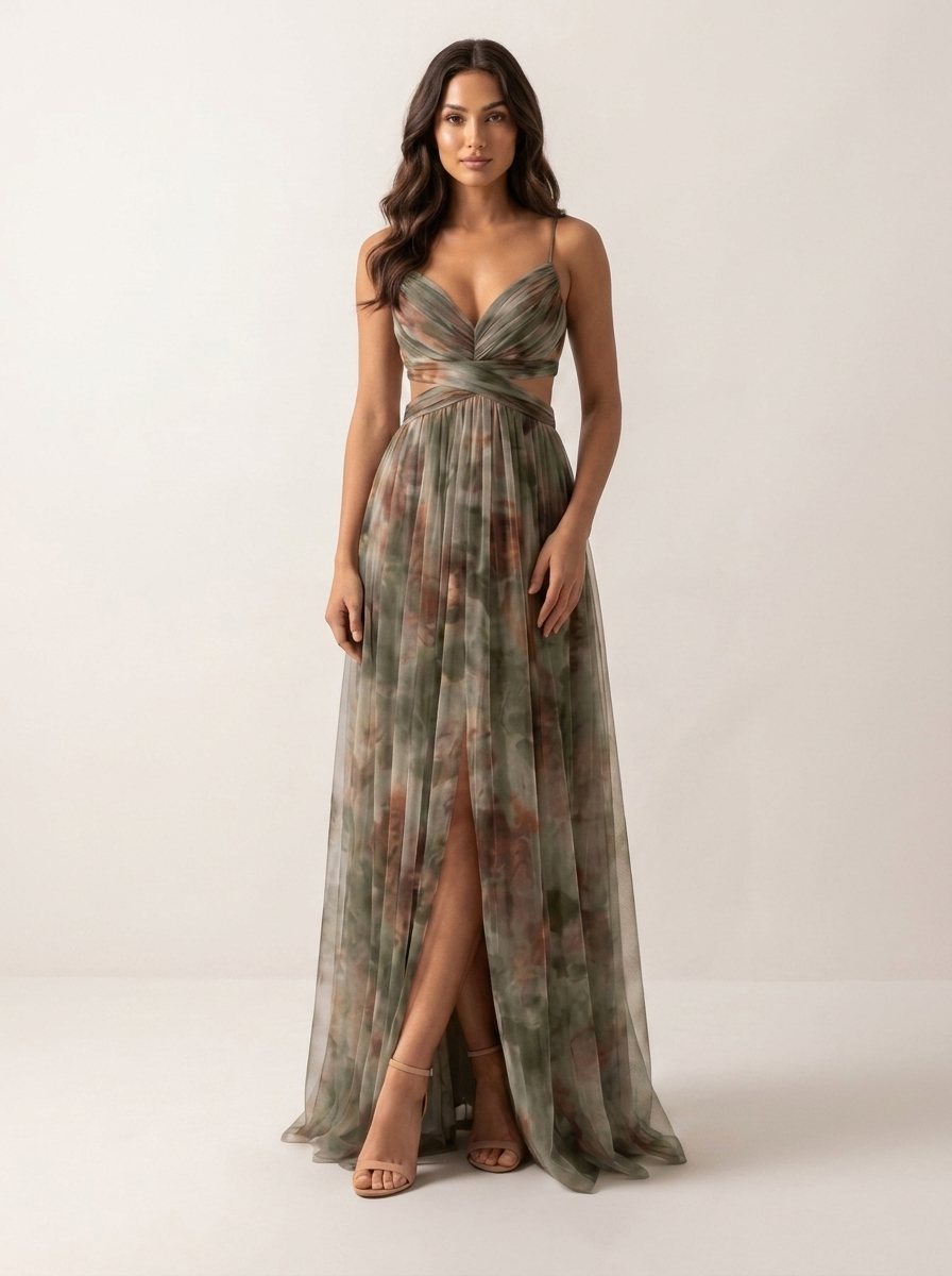 Isadora | Watercolor Print Maxi Dress