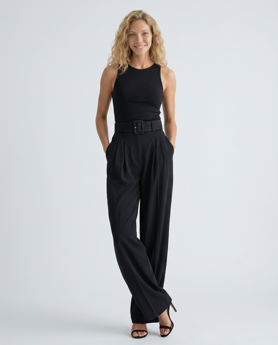 Letha | Draped Wide-Leg Pants