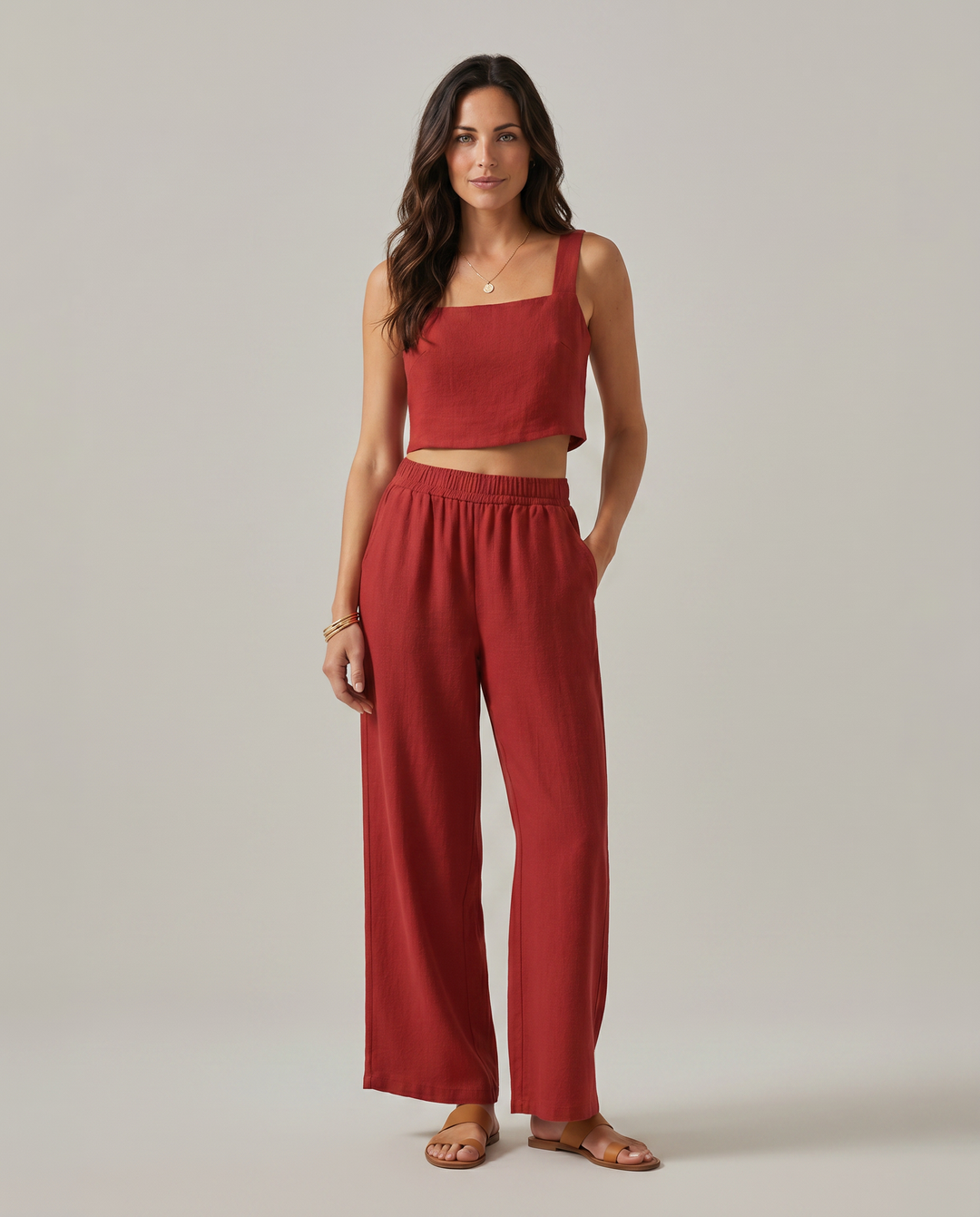 Marilyn | Two-Piece Set with Wide-Leg Pants