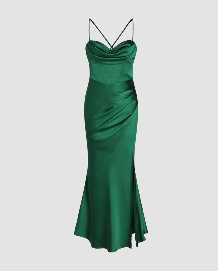 Evelina | Maxi Dress with Draped Bodice