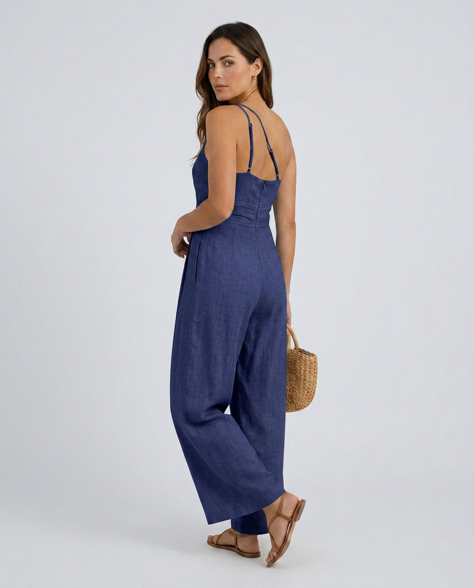 Rhoda | Backless Strap Jumpsuit with Wide-Leg Pants