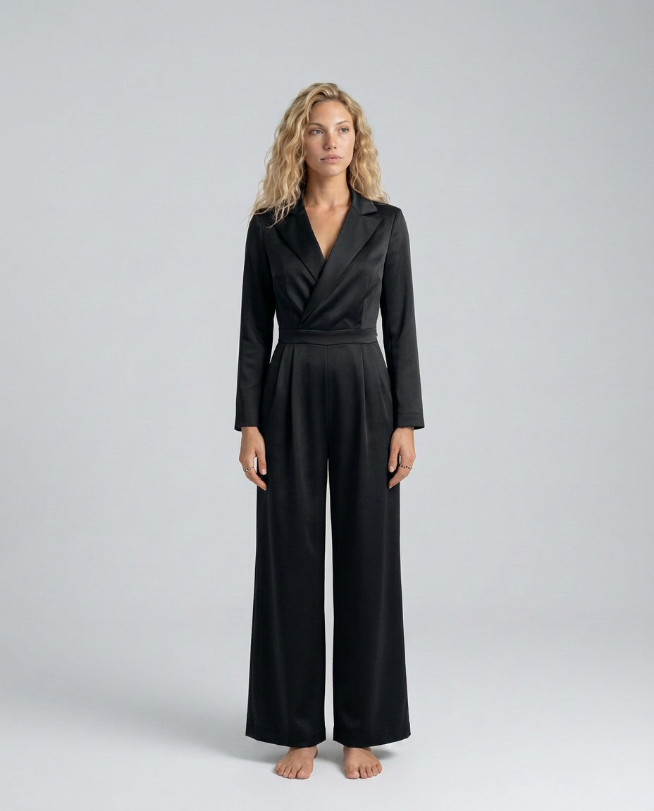 Ashlee | Long Sleeve Jumpsuit with Wide-Leg Pants