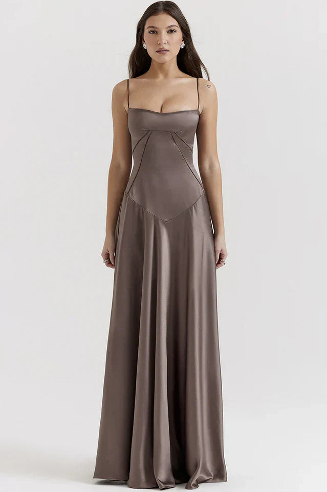 Cara | Lace-Up Back Maxi Dress