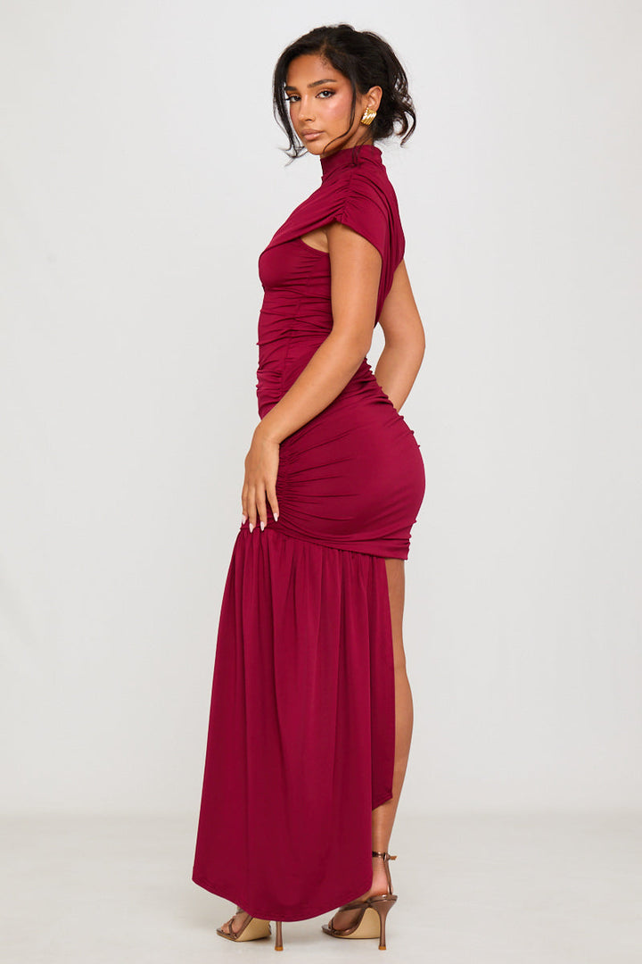 Marlee | High Neck Ruched Mini Dress