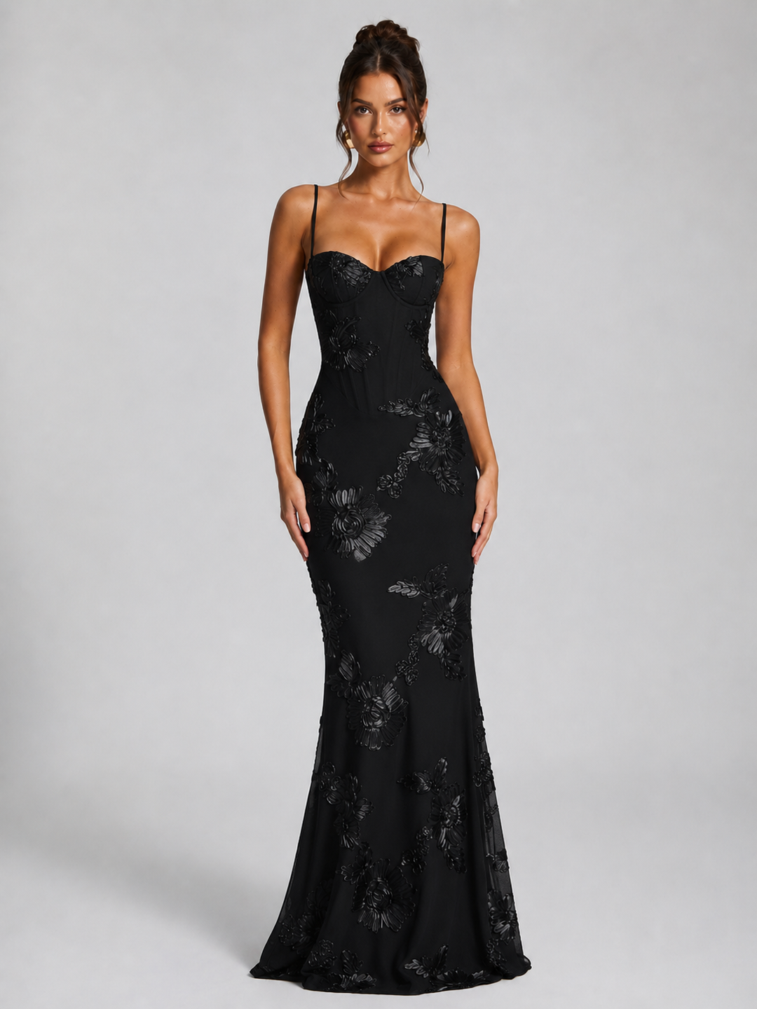 Elin | Floral Corset Maxi Dress