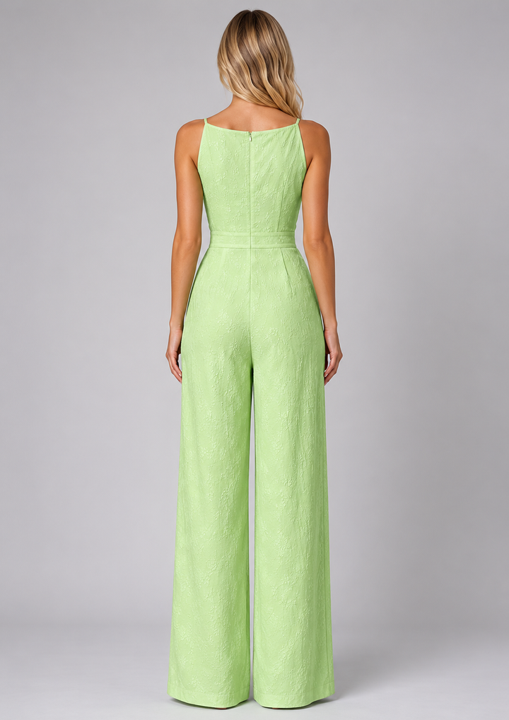 Wren | Jacquard Wide Leg Jumpsuit