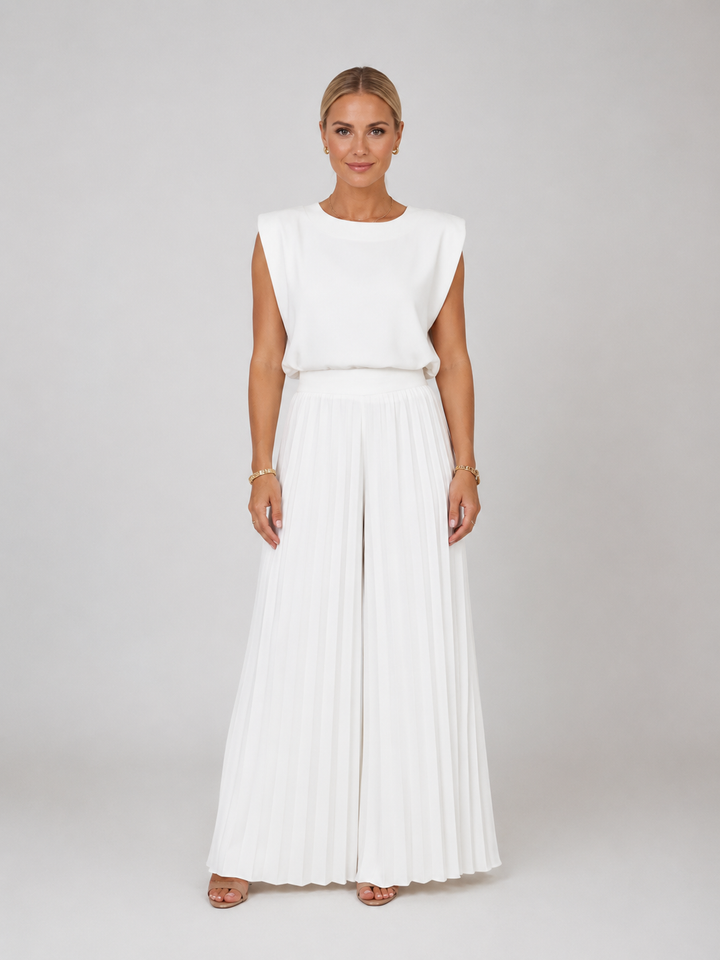 Zara | Pleated Wide-Leg Pant Set