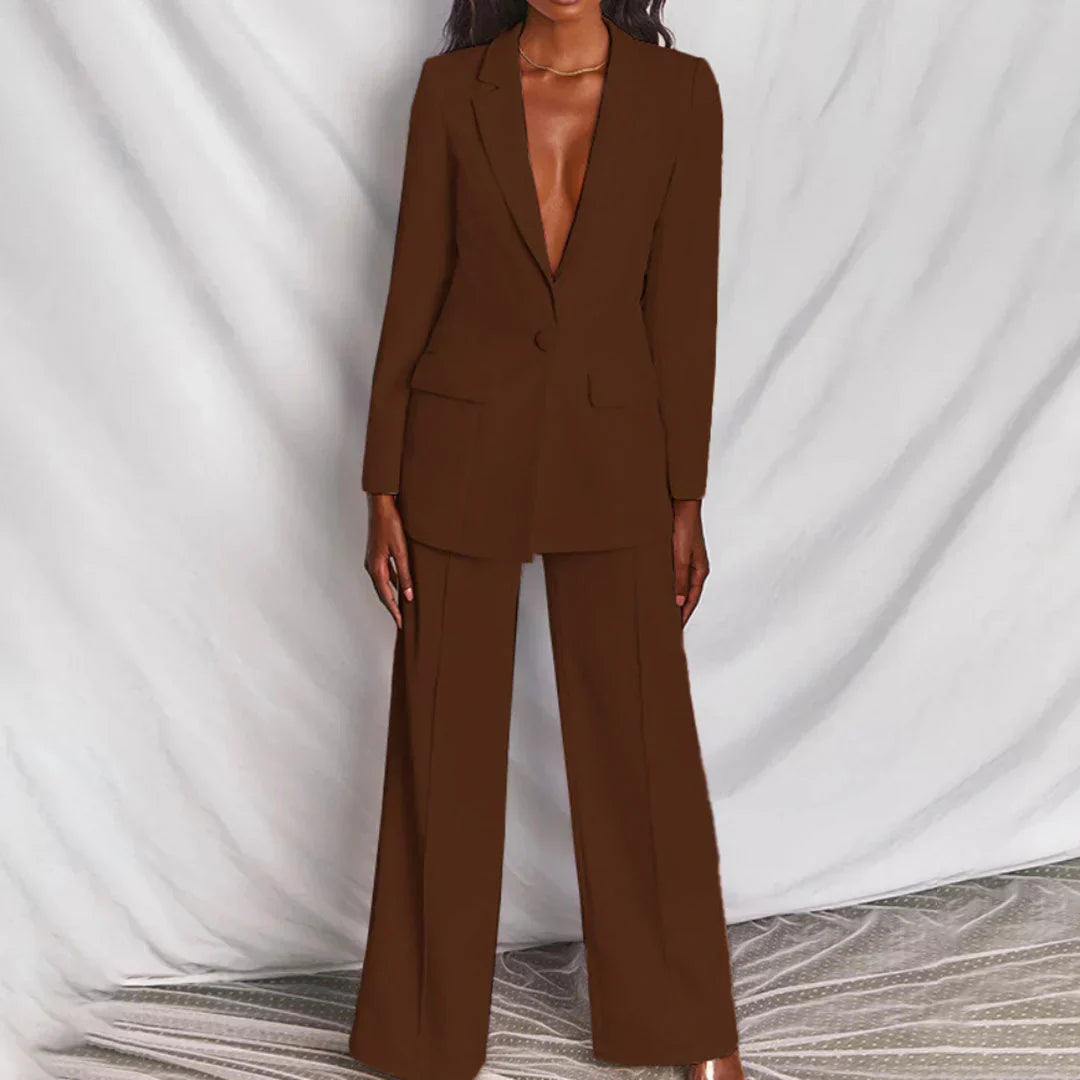 Ravelle | Longline Tailored Wide-Leg Pant Suit