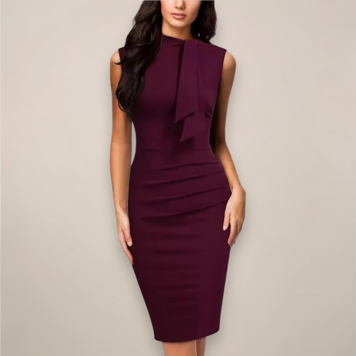 Elin | Sleeveless Lace-Trim Midi Dress