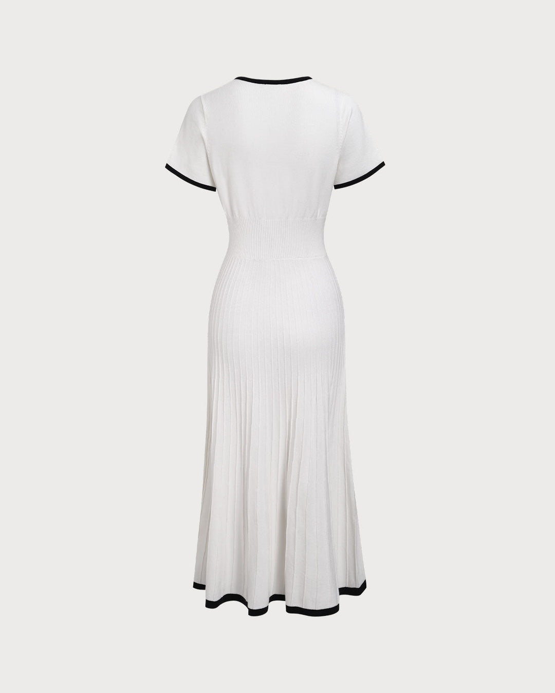 Mabel | Contrast Knit Sweater Midi Dress