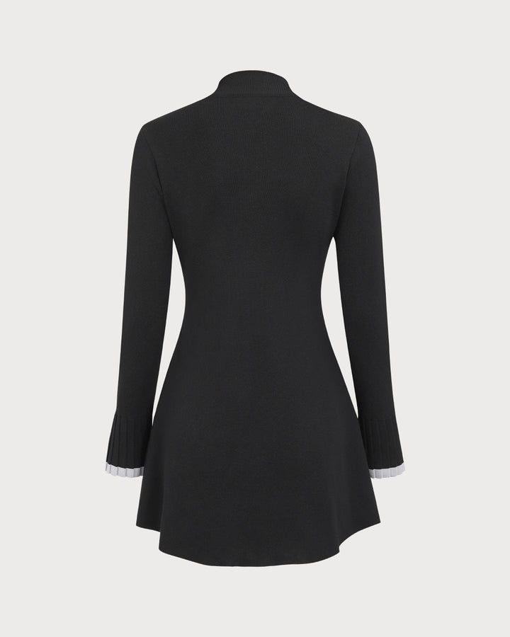 Imogen | Contrast Long Sleeve Sweater Mini Dress